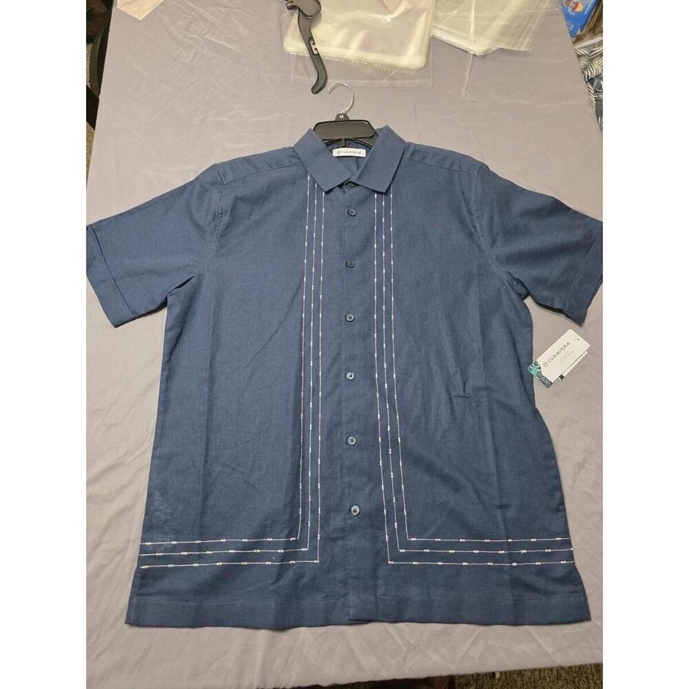 Cubavera mens medium blue guayabera